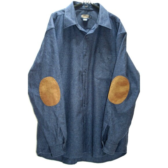 Pendleton Mens Wool Trail Shirt Button Down XXL Blue Classic Heritage Western - Picture 1 of 8